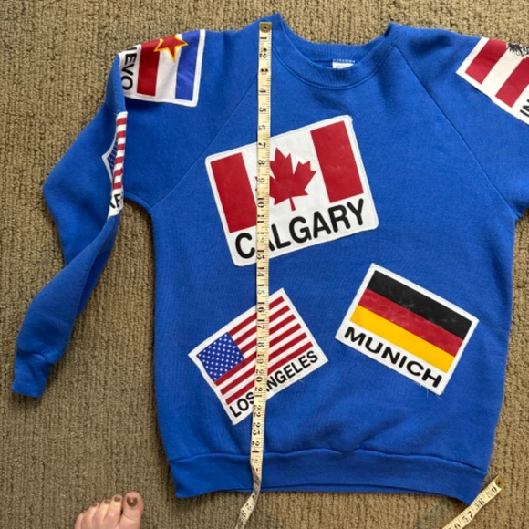 Vintage 1972 to 1988 Olympic Flag Crewneck Sweater - Picture 5 of 10